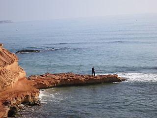 Image showing Fishing in the Mediterranean, Spain