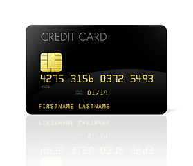 Image showing Black credit card