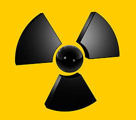 Image showing 3D radioactive symbol