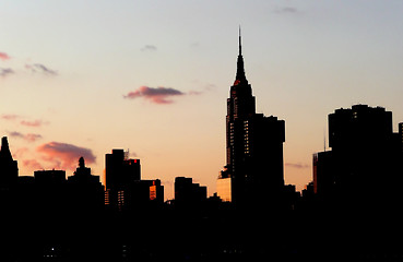 Image showing Manhattan at sunset