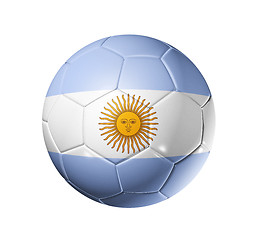 Image showing Soccer football ball with Argentina flag