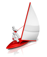 Image showing Sailing 3D symbol