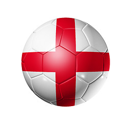 Image showing Soccer football ball with England flag