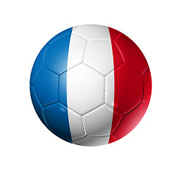 Image showing Soccer football ball with France flag