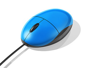 Image showing blue computer mouse