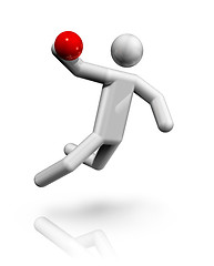 Image showing Handball 3D symbol