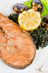 Image showing salmon steak