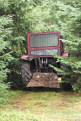 Image showing tractor left in the woods
