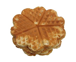 Image showing Heartshaped waffles