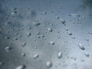 Image showing Droplets of water on glass