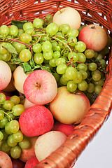 Image showing apples and grapes