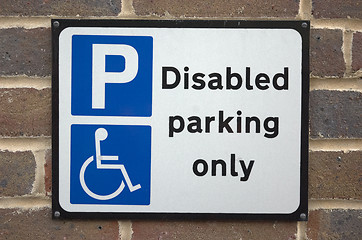 Image showing Disabled parking sign