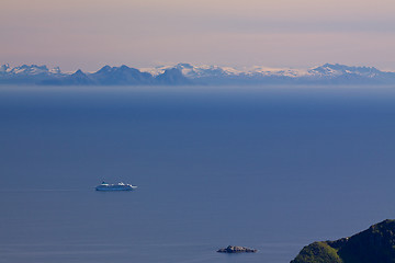 Image showing Cruise in Norwegian sea
