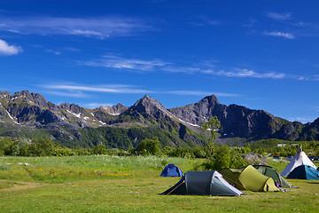 Image showing Wildcamping on Lofoten islands