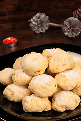 Image showing Polvorones with Christmas decoration