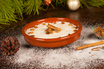 Image showing Tropical Christmas dessert