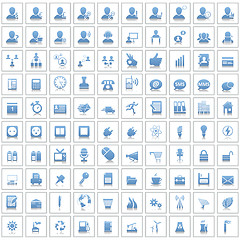 Image showing business and office icon set