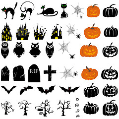 Image showing Halloween icon set