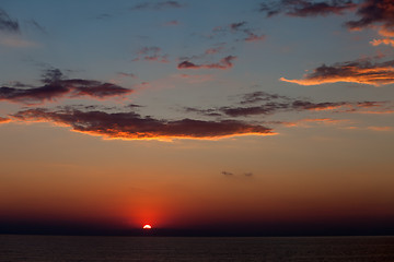 Image showing Sea sunset