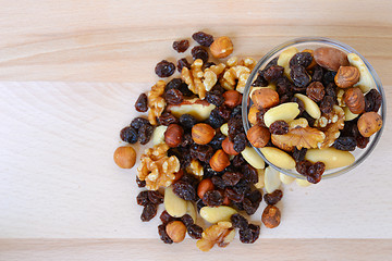 Image showing Mixed nuts and dried fruits