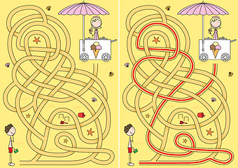 Image showing Ice-cream maze