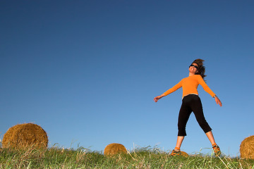 Image showing Woman jumping