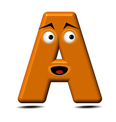 Image showing Funny alphabet-Letter A 
