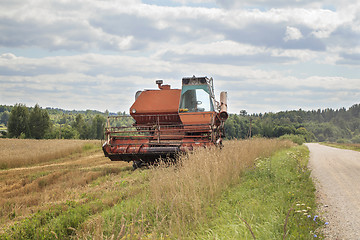 Image showing Old harvester