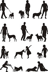 Image showing People and dog
