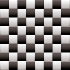 Image showing Checkered black n white