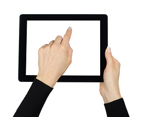 Image showing hands with tablet computer 