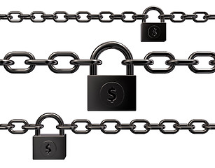 Image showing padlock with dollar symbol