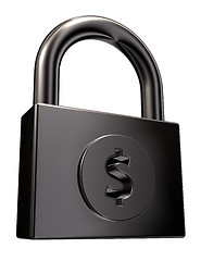 Image showing padlock with dollar symbol
