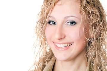 Image showing young smiling blond woman