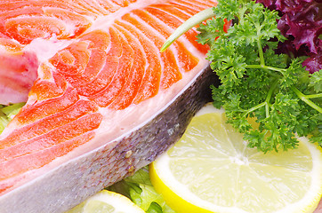 Image showing raw salmon