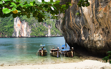 Image showing boats and islands 