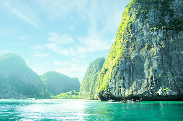 Image showing rocks and sea in Krabi Thailand