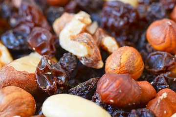 Image showing Mixed nuts and dried fruits