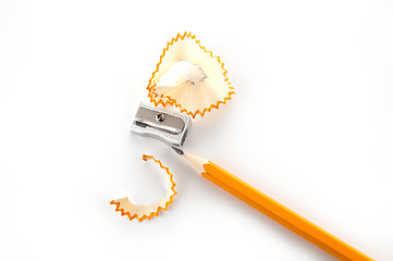 Image showing Pencil and sharpener