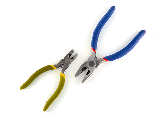 Image showing Tools - Green and blue pliers