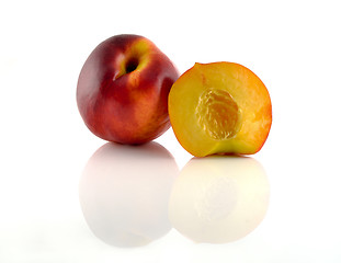 Image showing Natural peach fruits collection