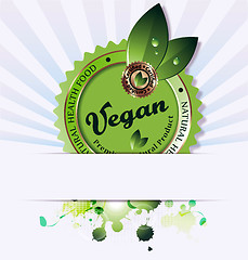 Image showing Illustration of vegan background 