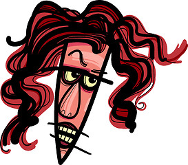 Image showing angry woman caricature