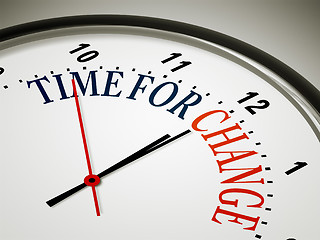 Image showing time for change