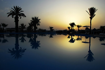 Image showing Sunrise on beach