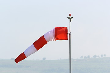 Image showing wind sock in an overcast day