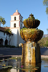 Image showing Santa Barbara Mission Fountain