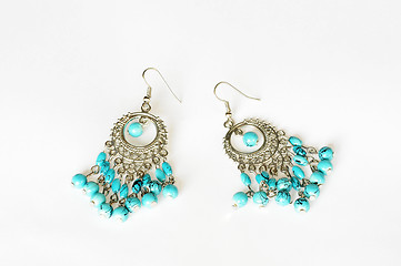 Image showing Tibetan style earrings