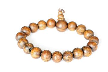 Image showing Wooden buddhist beads