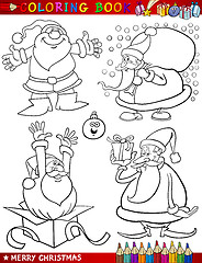 Image showing Cartoon Christmas Themes for Coloring